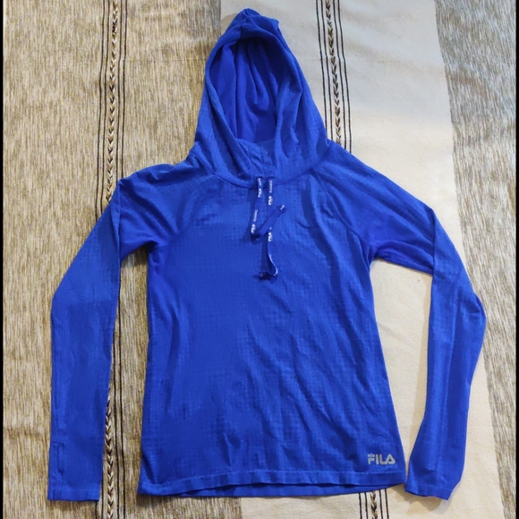 NWOT Fila, blue, long sleeve, hooded, run… - Picture 2 of 6